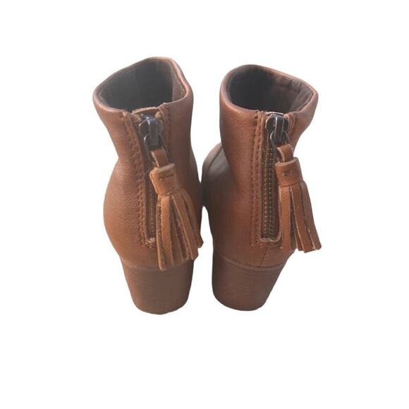 Tom's Carpe Diem Ankle Boots Booties Back Zipper with Tassel Size 6 Caramel - Picture 3 of 6